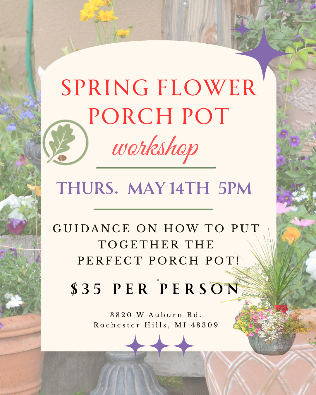 Spring Porch Pot Class