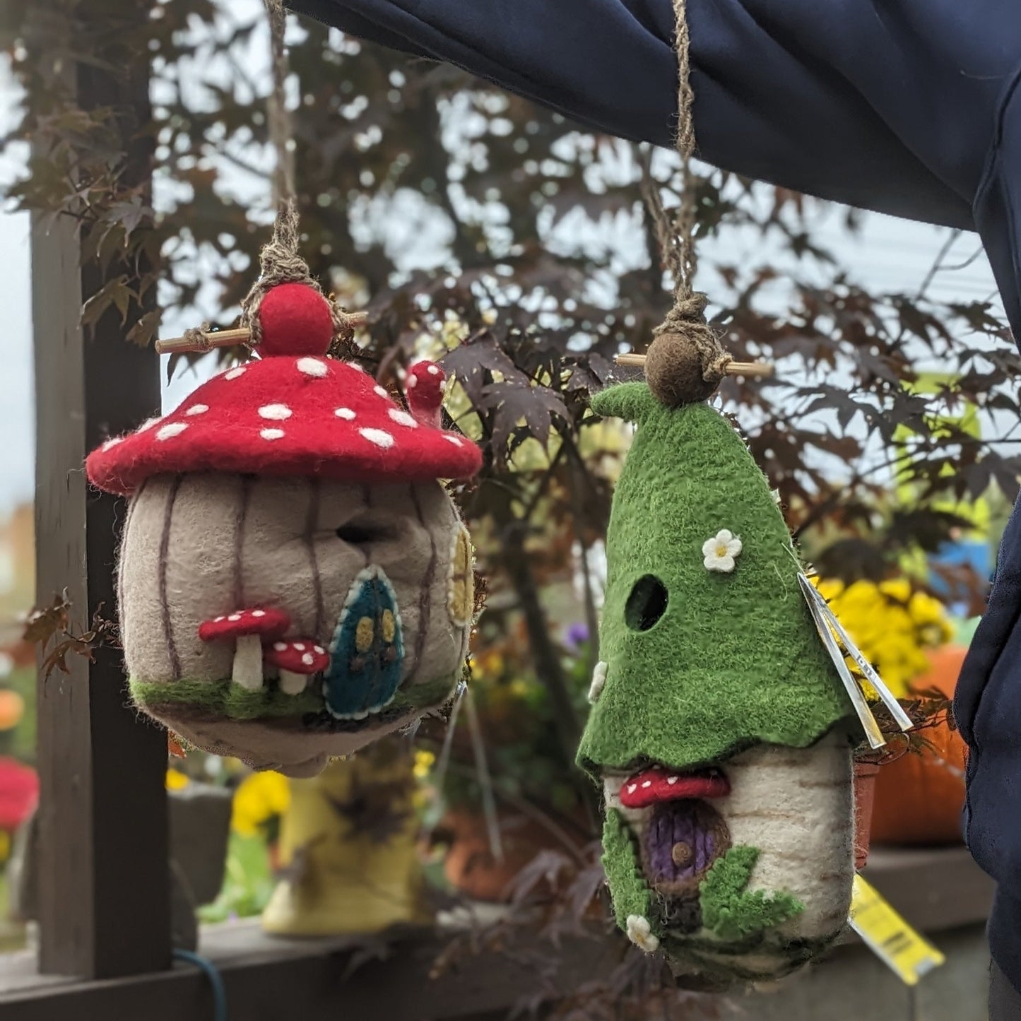 Felted Wool Birdhouses