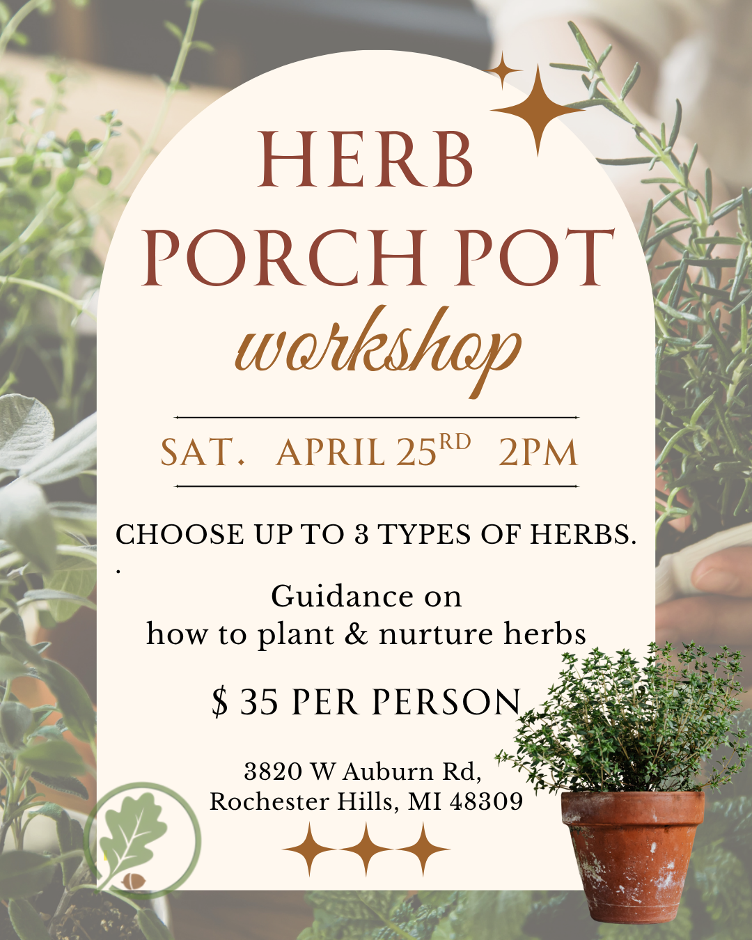 Herb Porch Pot Class