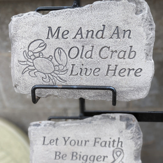 Me and An Old Crab... Garden Plaque